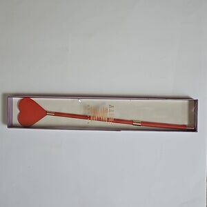 Savage x fenty heart paddle red rose gold accents. 18" long